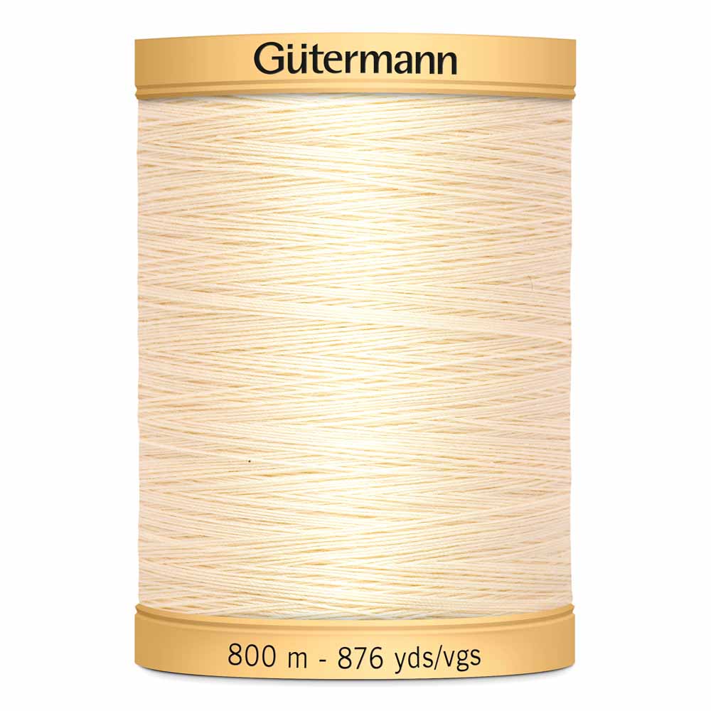 GÜTERMANN Cotton 50wt Thread 800m - Lt. Cream