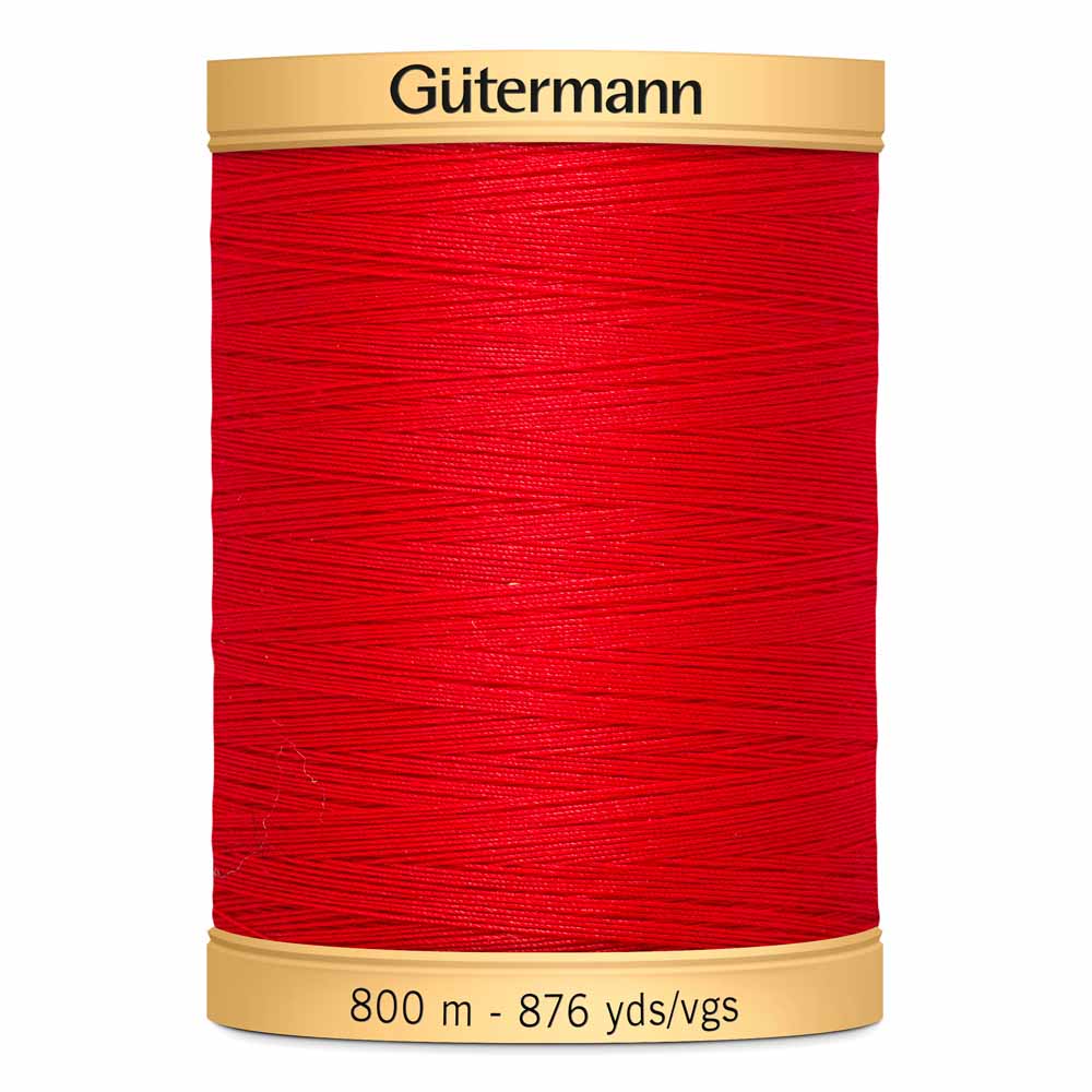 GÜTERMANN Cotton 50wt Thread 800m - Red