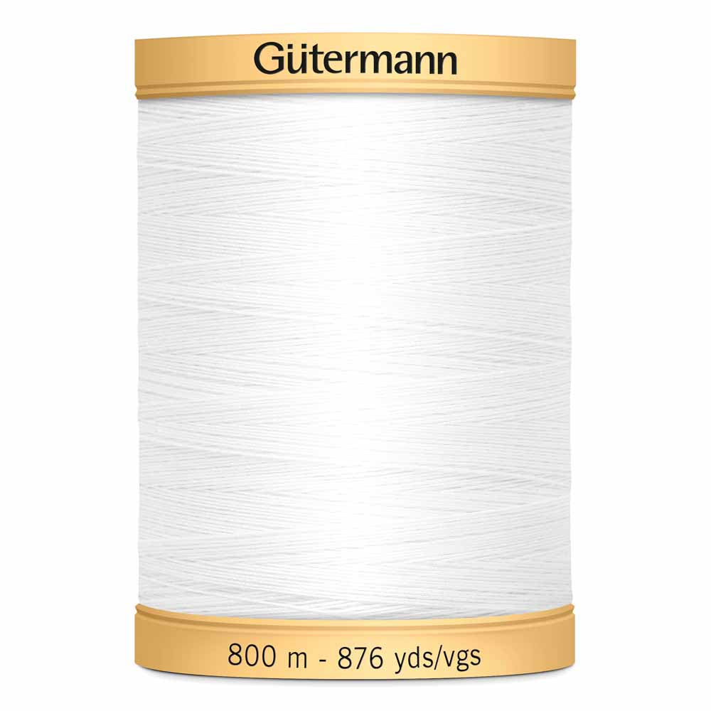 GÜTERMANN Cotton 50wt Thread 800m - White