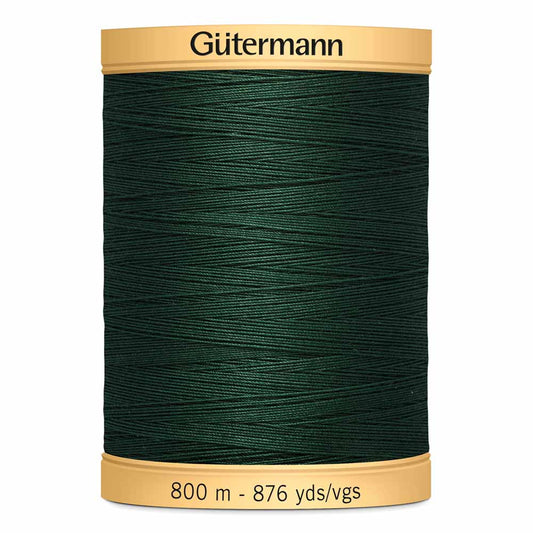 GÜTERMANN Cotton 50wt Thread 800m - Hunter Green