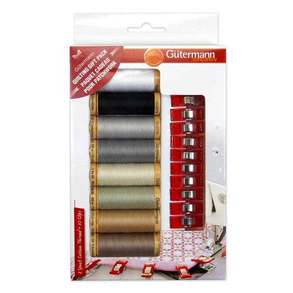 GUTERMANN Collection de fil cotton mercerisé 8 mcx + 10 Pinces
