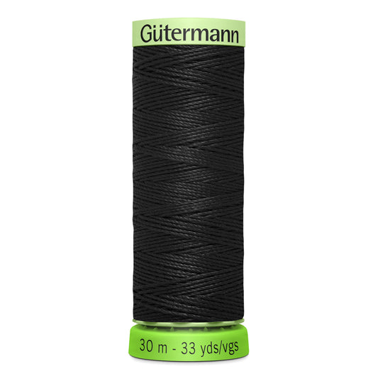 GÜTERMANN Top Stitch rPet Thread 30m - Black Ebony