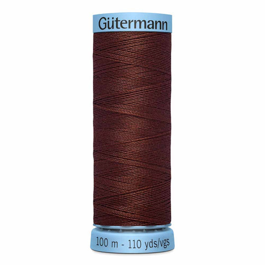 GÜTERMANN Silk S 303 Thread 100 m - Rust Brown