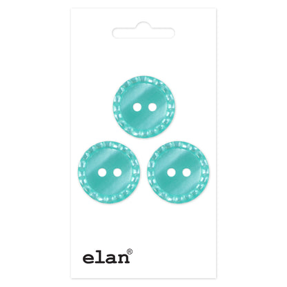 ELAN 2 Hole Button 18 mm (3/4 in), 3 Count