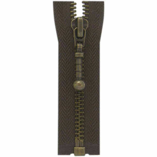 COSTUMAKERS 60 cm (24 in) Outerwear One-Way Separating Zipper – Sept. Brown