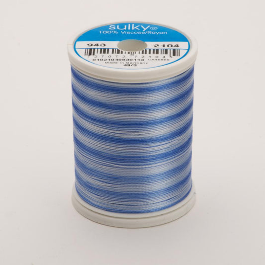 SULKY Rayon Variables 40wt Thread 777 m - Vari-Pastel Blues