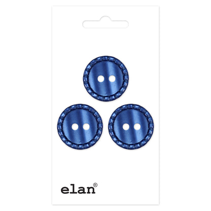 ELAN 2 Hole Button 18 mm (3/4 in), 3 Count