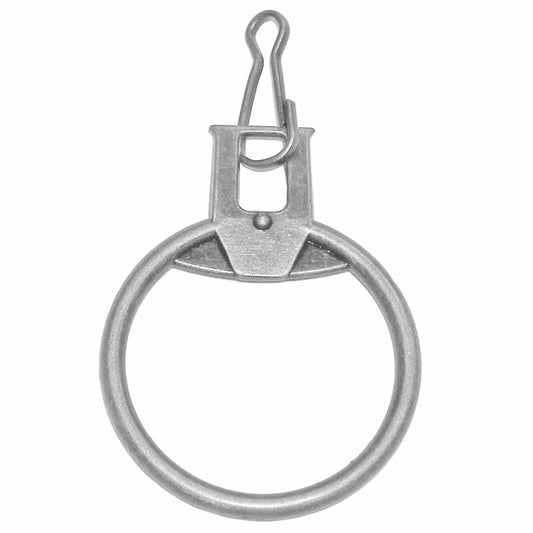 COSTUMAKERS Ring Zipper Pull with Hook – Nickel