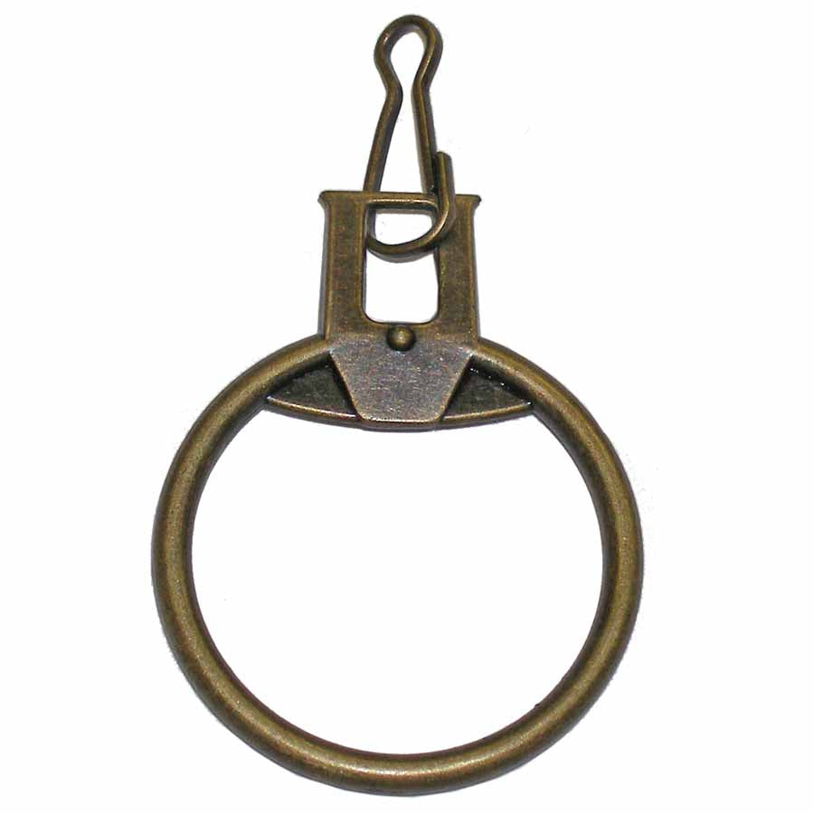COSTUMAKERS Ring Zipper Pull with Hook – Antique Gold