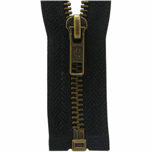 COSTUMAKERS Outerwear One‑Way Separating Zipper 60 cm (24 in) – Black