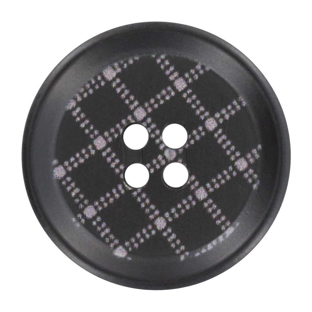ELAN black 4-hole button 25 mm, SKU 550744D