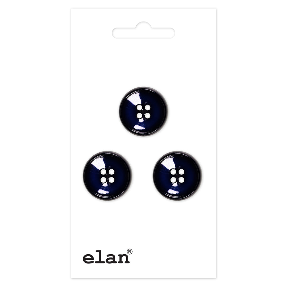 ELAN 4‑Hole Button, 18mm (3/4 in), 3 Pack