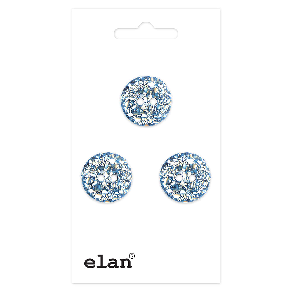 ELAN Navy 2-hole button 15 mm, SKU 553339D