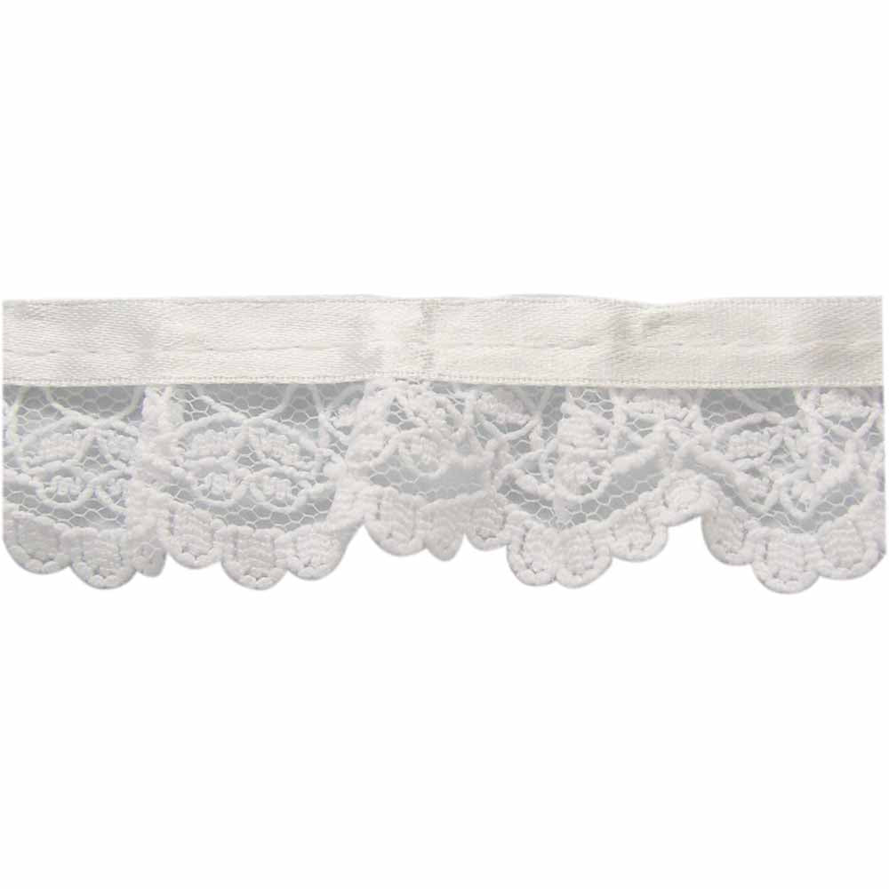 CREATIV DÉCOR Lace/Ribbon Combo 30 mm x 2 m - White - alternate view