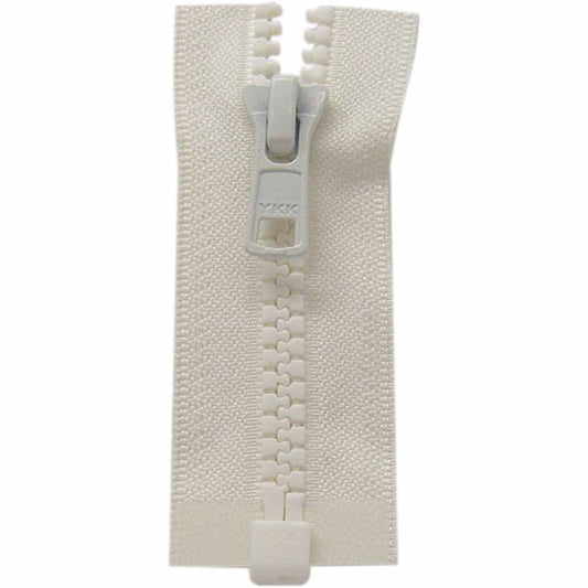 COSTUMAKERS Activewear One Way Separating Zipper 35cm (14") - Snow White - 1764