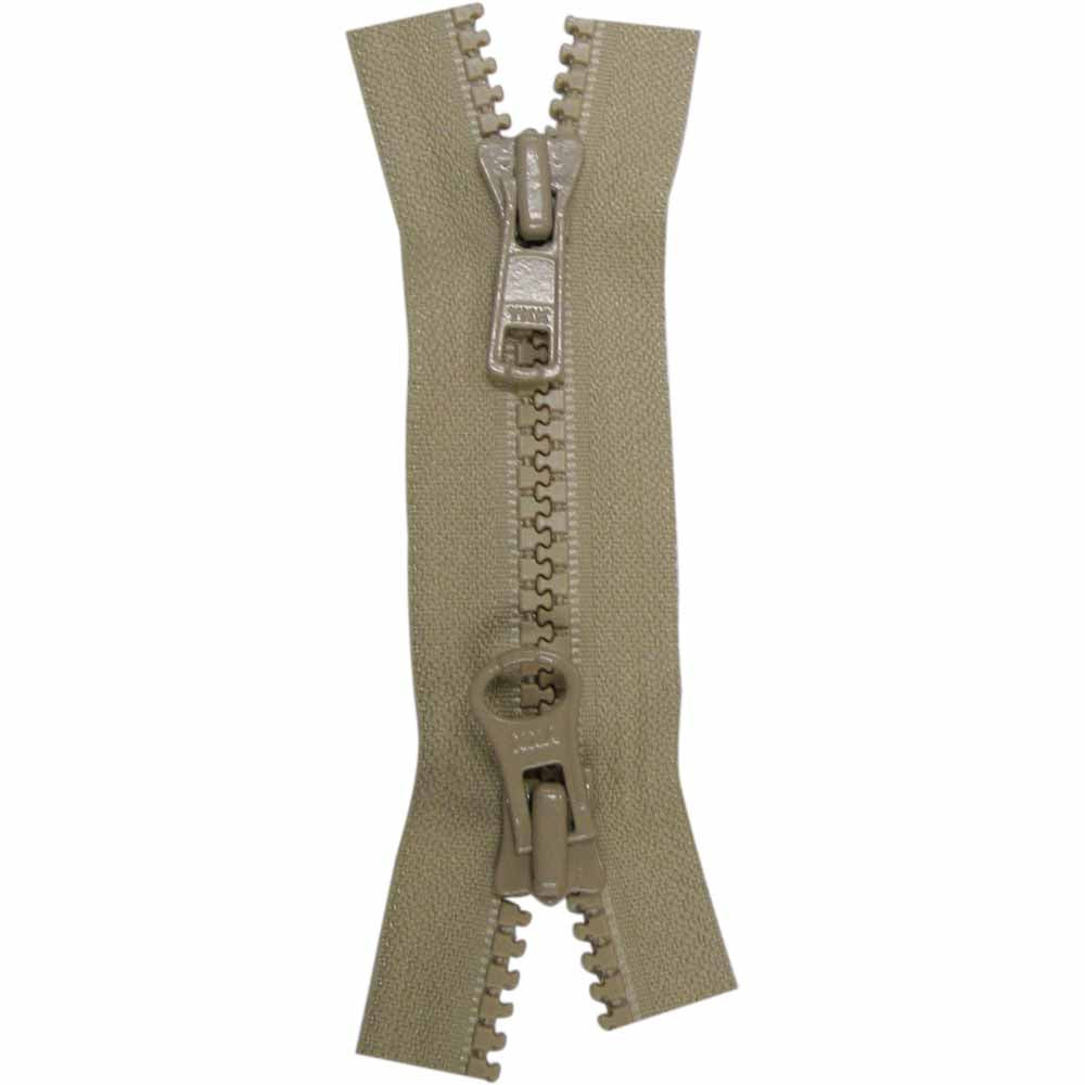 COSTUMAKERS Activewear Two Way Separating Zipper 55cm (22") - Light Beige - 1765