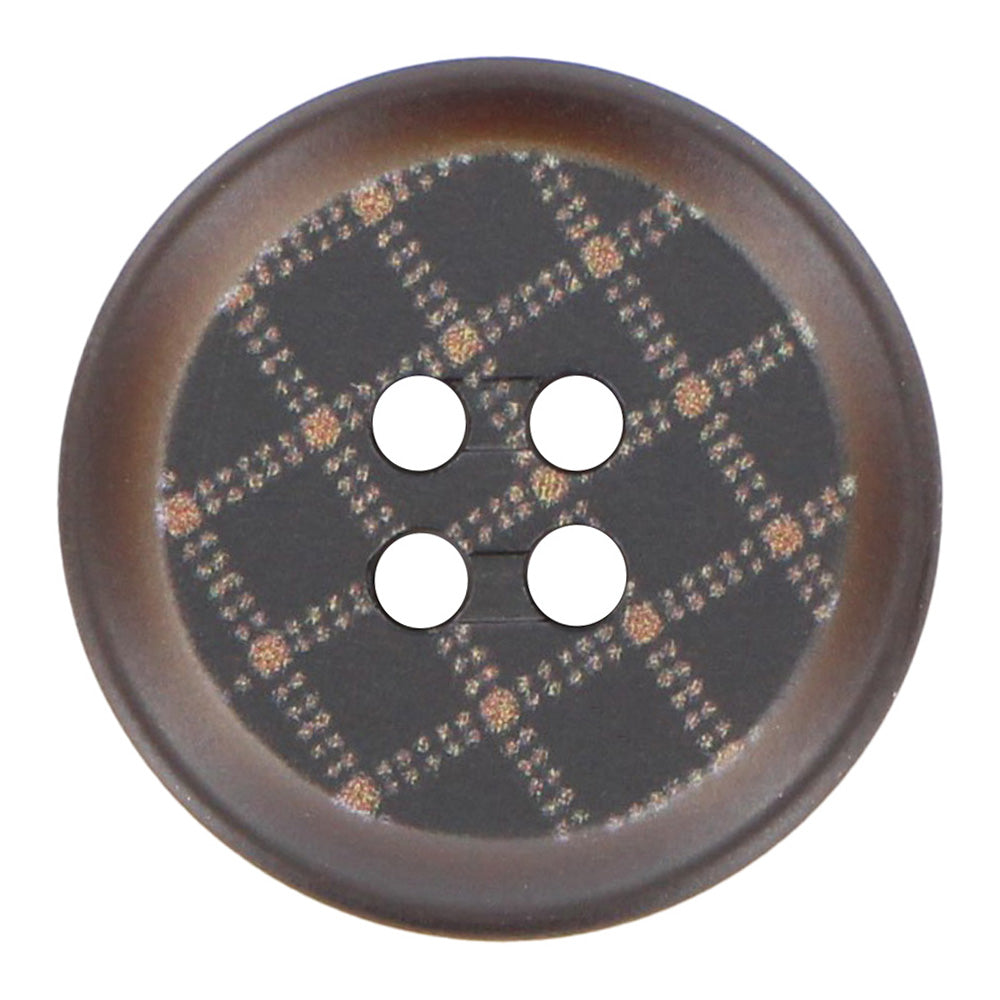 ELAN 4-hole brown buttons 15 mm, 3 count