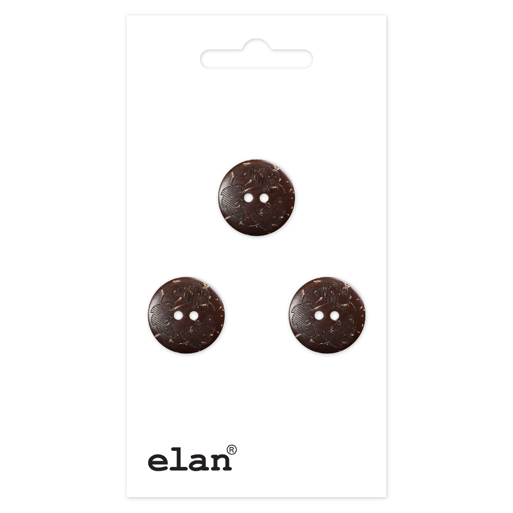 ELAN 2 Hole Button 15 mm (5/8 in), 3 Count