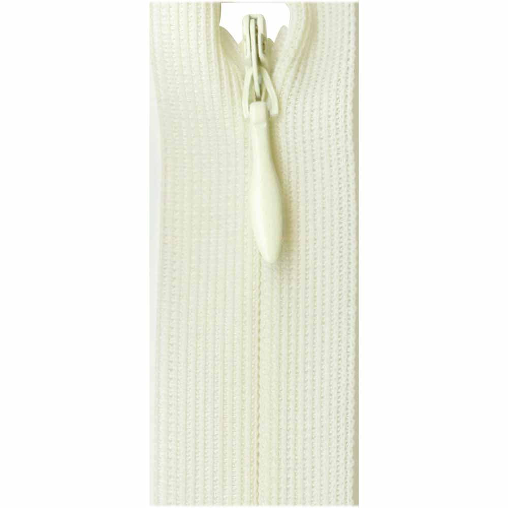 COSTUMAKERS Invisible Closed End Zipper – 55 cm (22") – Snow White – 1780