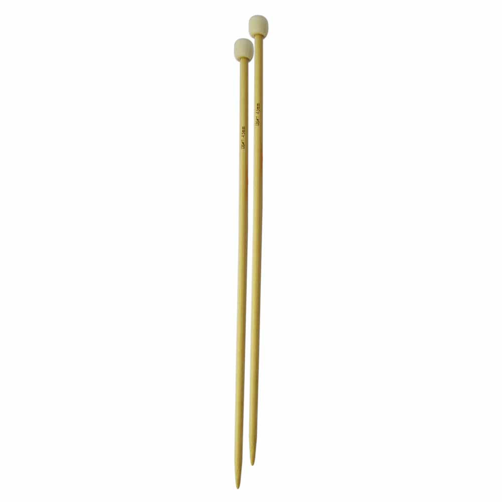 PANDA Single Point Knitting Needles 35cm (14") Bamboo - 4.5mm/US 7