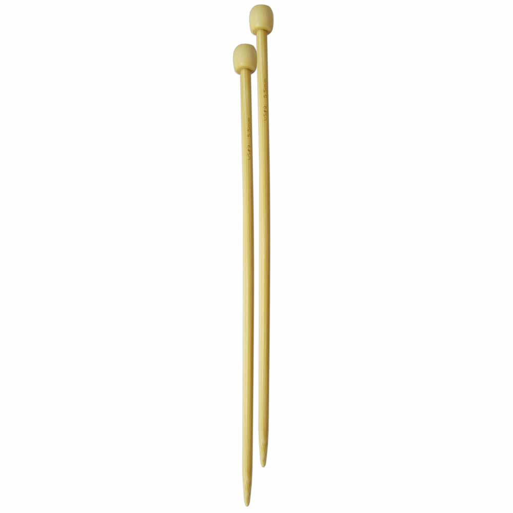 PANDA Single Point Knitting Needles 35cm (14") Bamboo - 5.5mm/US 9