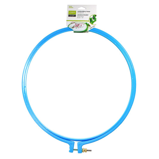 UNIQUE CRAFT Plastic Embroidery Hoop – 25 cm (10″), Blue
