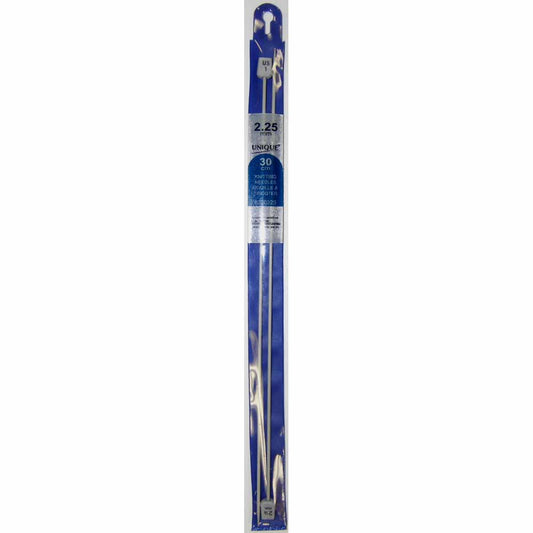 UNIQUE KNITTING – Single Point Knitting Needles – 30 cm – Aluminum – 2.25 mm (US 1)