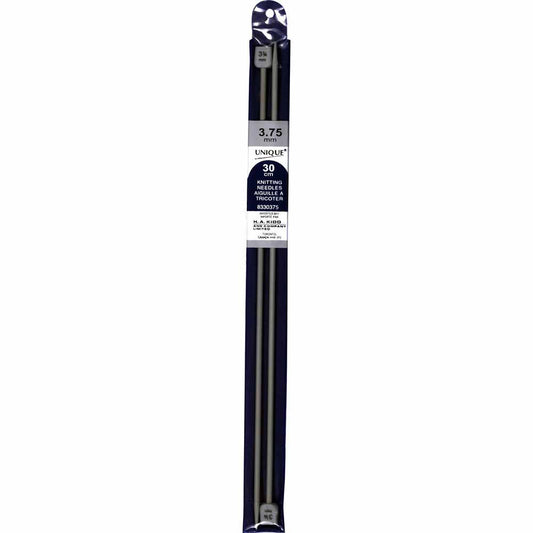 UNIQUE Knitting Single‑Point Knitting Needles, 30 cm – 3.75 mm (US 5), Aluminum