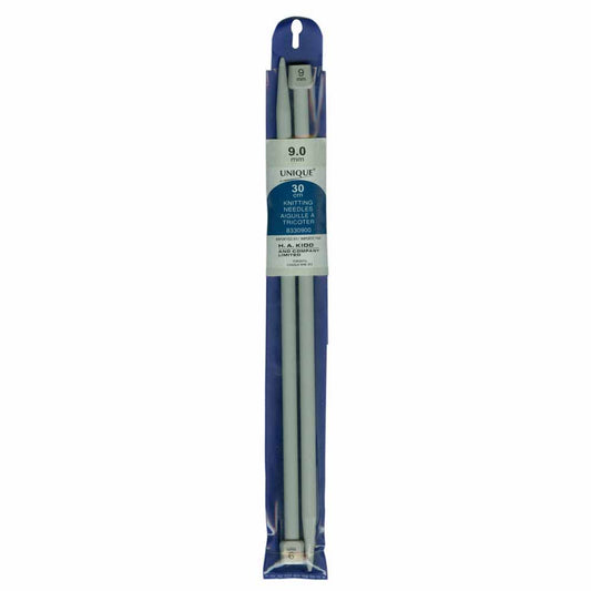 UNIQUE KNITTING Single Point Needles — 30 cm (12″) Plastic, 9 mm (US 13)
