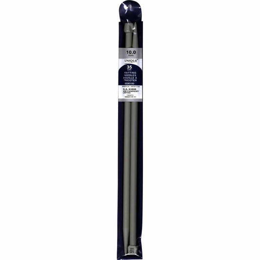 UNIQUE KNITTING Single Point Needles — 35 cm (14″) Plastic, 10 mm (US 15)