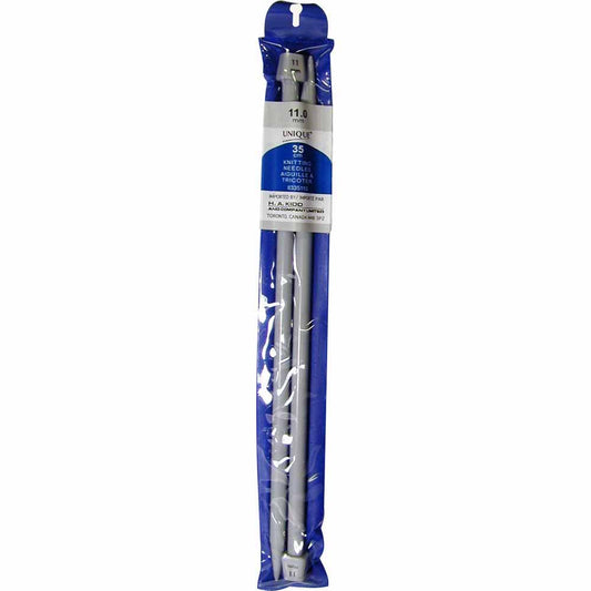 UNIQUE KNITTING Single Point Needles — 35 cm (14″) Plastic, 11 mm