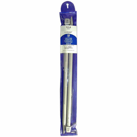 UNIQUE KNITTING Single Point Needles — 35 cm (14″) Plastic, 12 mm (US 17)