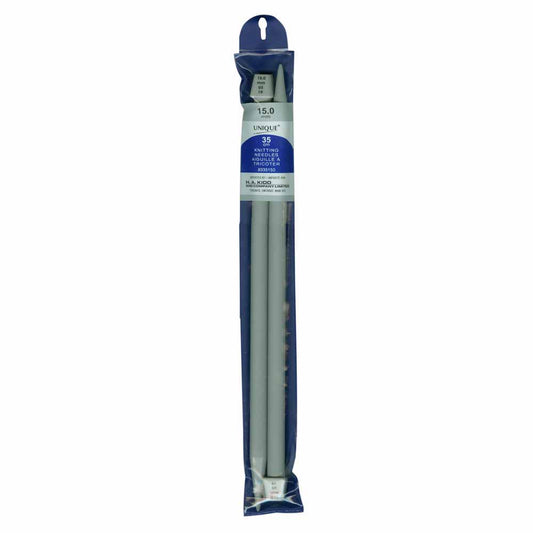 UNIQUE KNITTING Single Point Needles — 35 cm (14″) Plastic, 15 mm