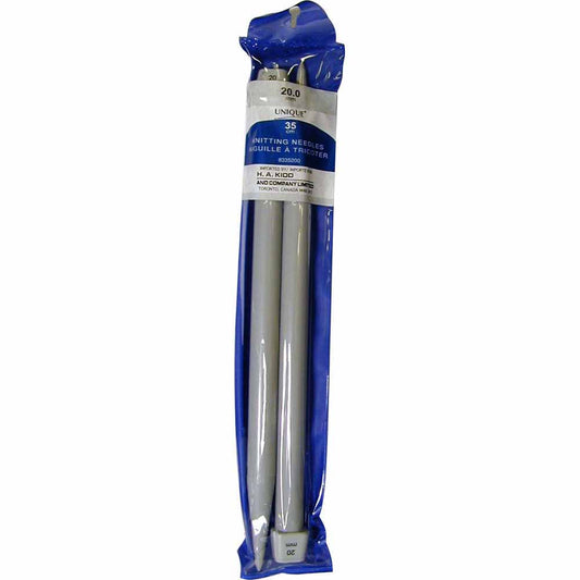 UNIQUE KNITTING Single Point Needles — 35 cm (14″) Plastic, 20 mm