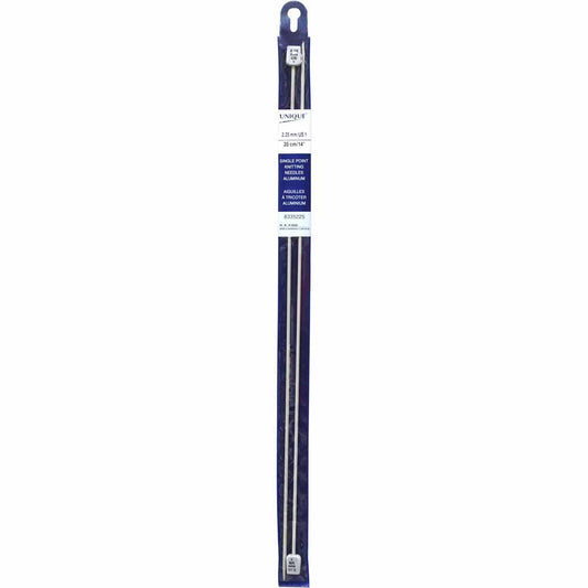 UNIQUE KNITTING Single Point Knitting Needles 35cm (14") Aluminum — 2.25mm /US 1