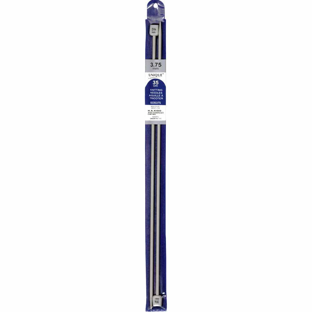 UNIQUE KNITTING Single Point Needles — 35 cm (14″) Aluminum, 3.75 mm (US 5)