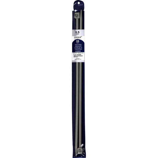 UNIQUE Knitting Single‑Point Knitting Needles, 35 cm – 6.5 mm (US 10.5), Plastic
