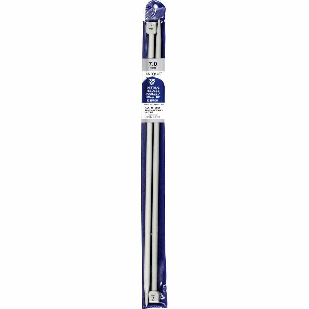 UNIQUE Knitting Single‑Point Knitting Needles, 35 cm – 7 mm, Plastic