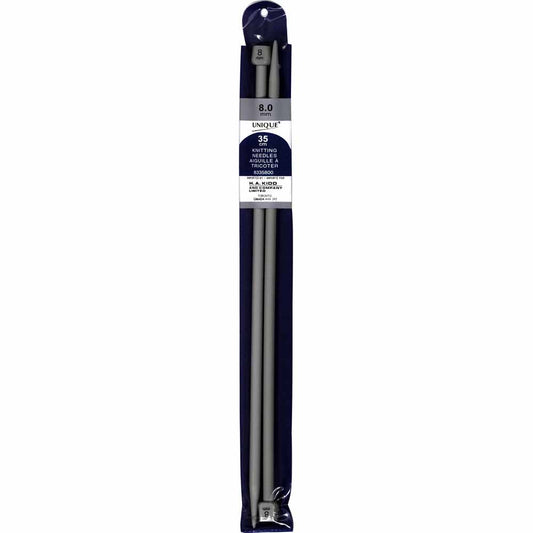 UNIQUE Knitting Single‑Point Knitting Needles, 35 cm – 8 mm (US 11), Plastic