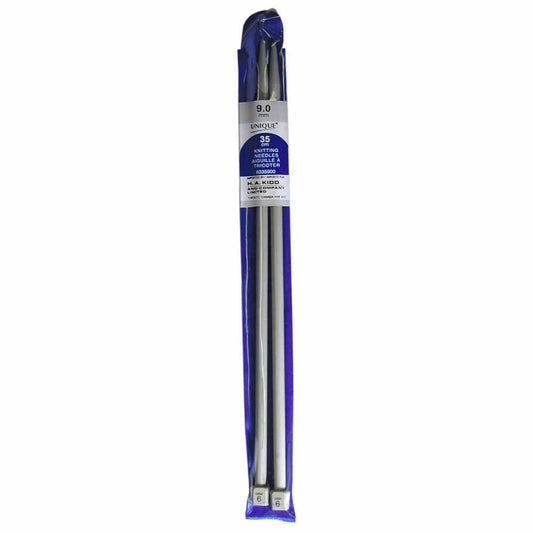 UNIQUE KNITTING Single Point Needles — 35 cm (14″) Plastic, 9 mm (US 13)