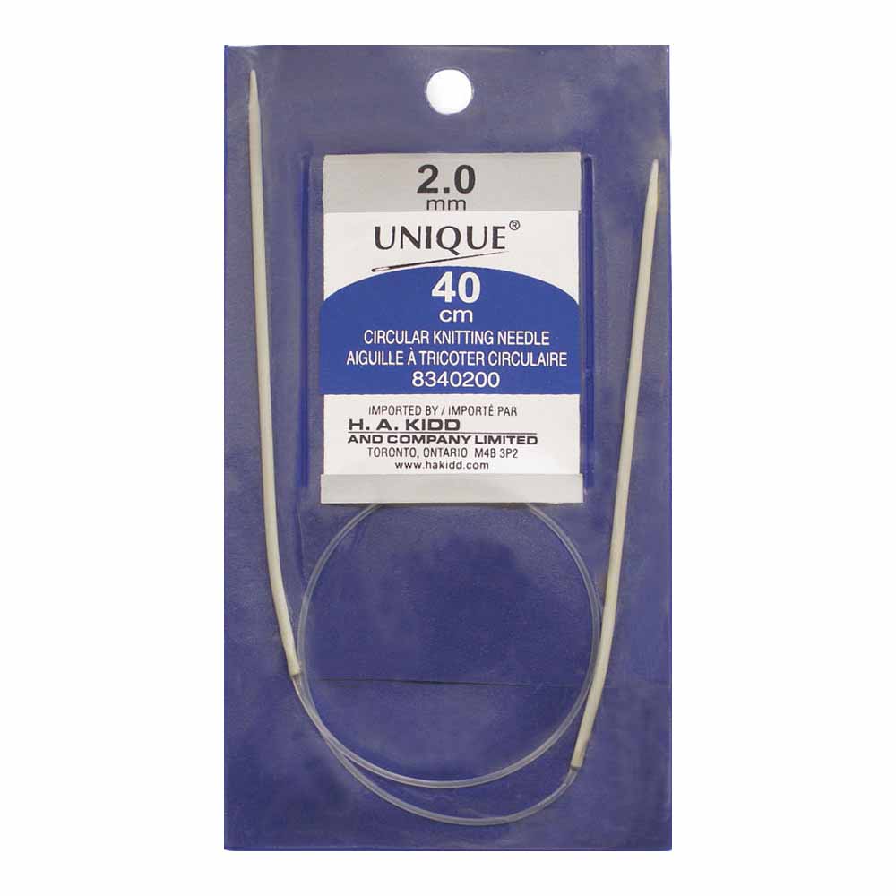 UNIQUE KNITTING – Circular Knitting Needles – 40 cm – Aluminum – 2 mm (US 0)