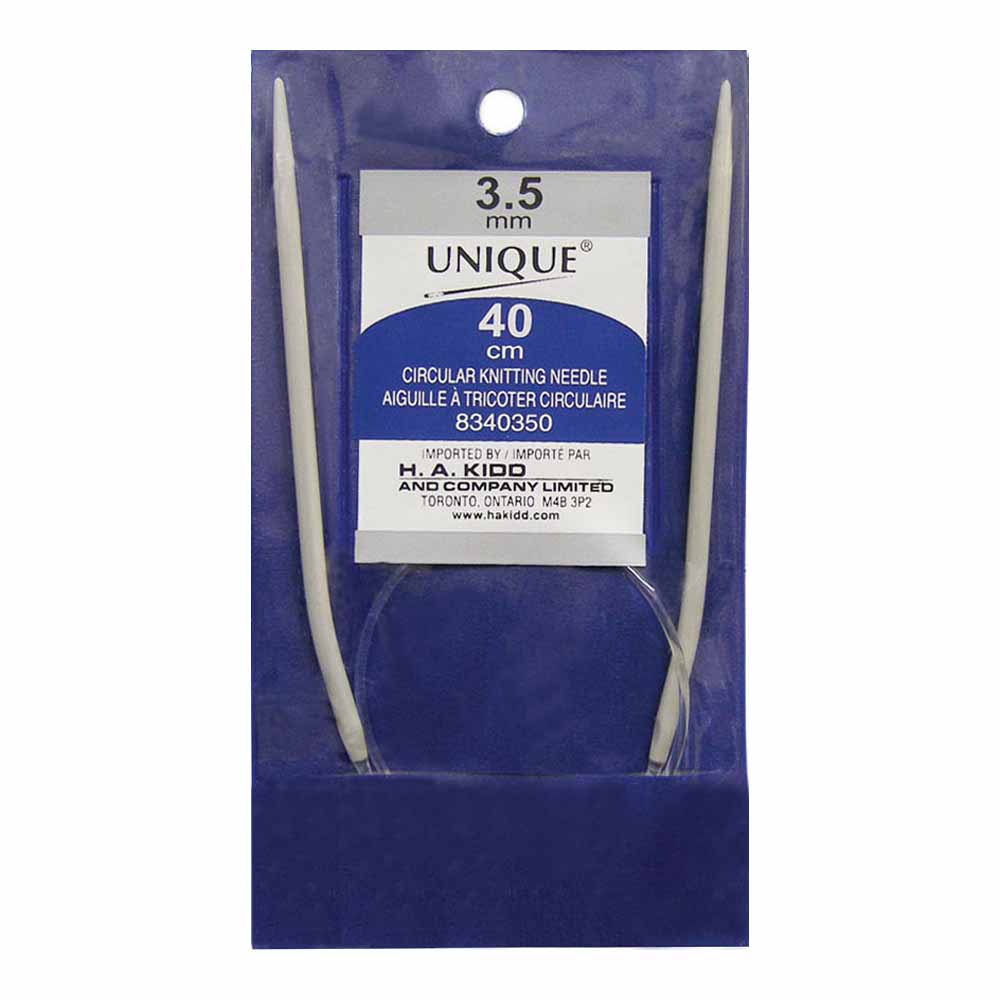 UNIQUE KNITTING – Circular Knitting Needles – 40 cm – Aluminum – 3.5 mm (US 4)