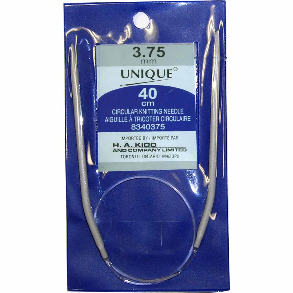 UNIQUE KNITTING – Circular Knitting Needles – 40 cm – Aluminum – 3.75 mm (US 5)