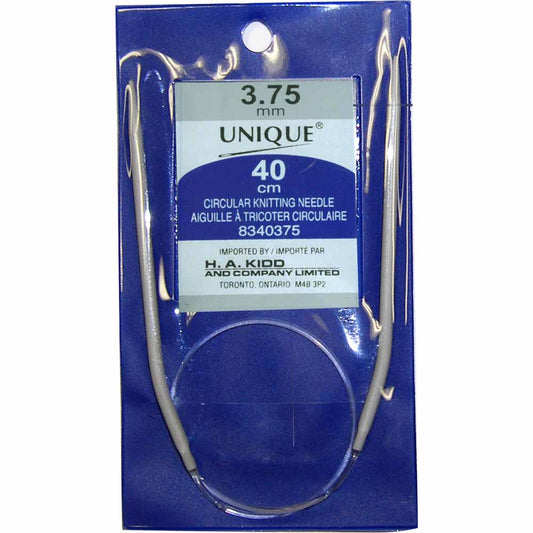 UNIQUE KNITTING – Circular Knitting Needles – 40 cm – Aluminum – 3.75 mm (US 5)