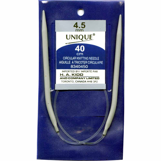 UNIQUE KNITTING Circular Needles — 40 cm (16″) Aluminum, 4.5 mm (US 7)