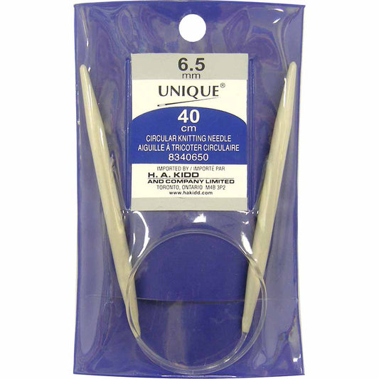 UNIQUE KNITTING – Circular Knitting Needles – 40 cm – Aluminum – 6.5 mm (US 10.5)