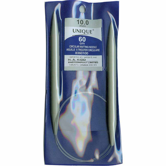 UNIQUE KNITTING Circular Needles — 60 cm (24″) Plastic, 10 mm (US 15)