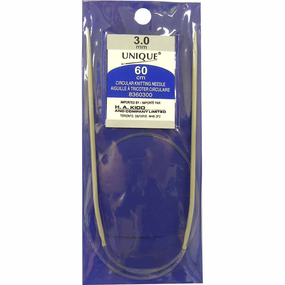 UNIQUE KNITTING – Circular Knitting Needles – 60 cm – Aluminum – 3 mm (US 2)