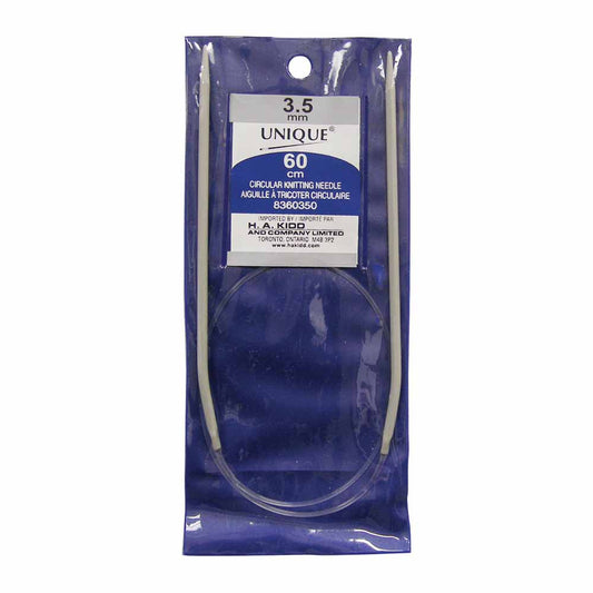 UNIQUE KNITTING Circular Knitting Needles 60cm (24") Aluminum — 3.5mm/US 4