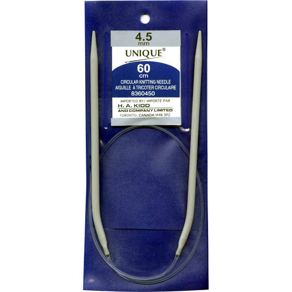 UNIQUE KNITTING Circular Needles — 60 cm (24″) Aluminum, 4.5 mm (US 7)